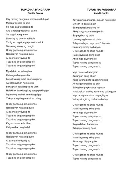 nang sumilip ang pasas na pangarap masipsip|Pangarap lyrics by Gloc.